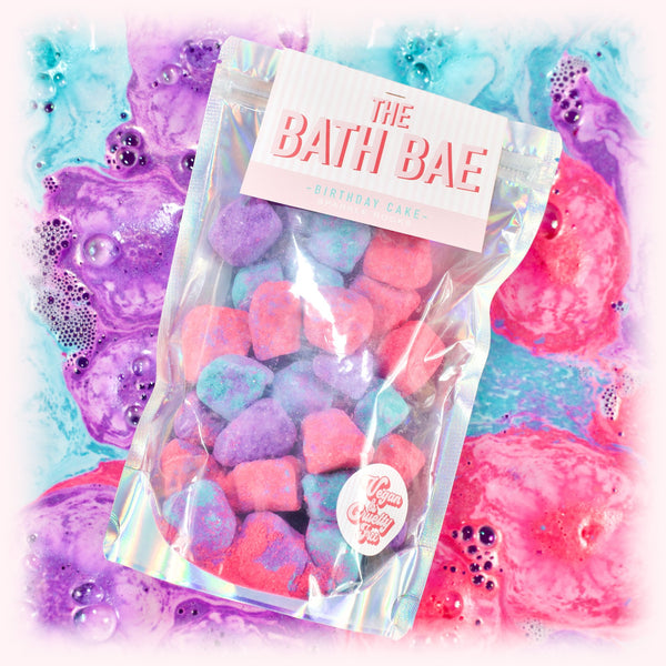 The Bath Bae Birthday Cake Bath Bomb Sparkle Rocks