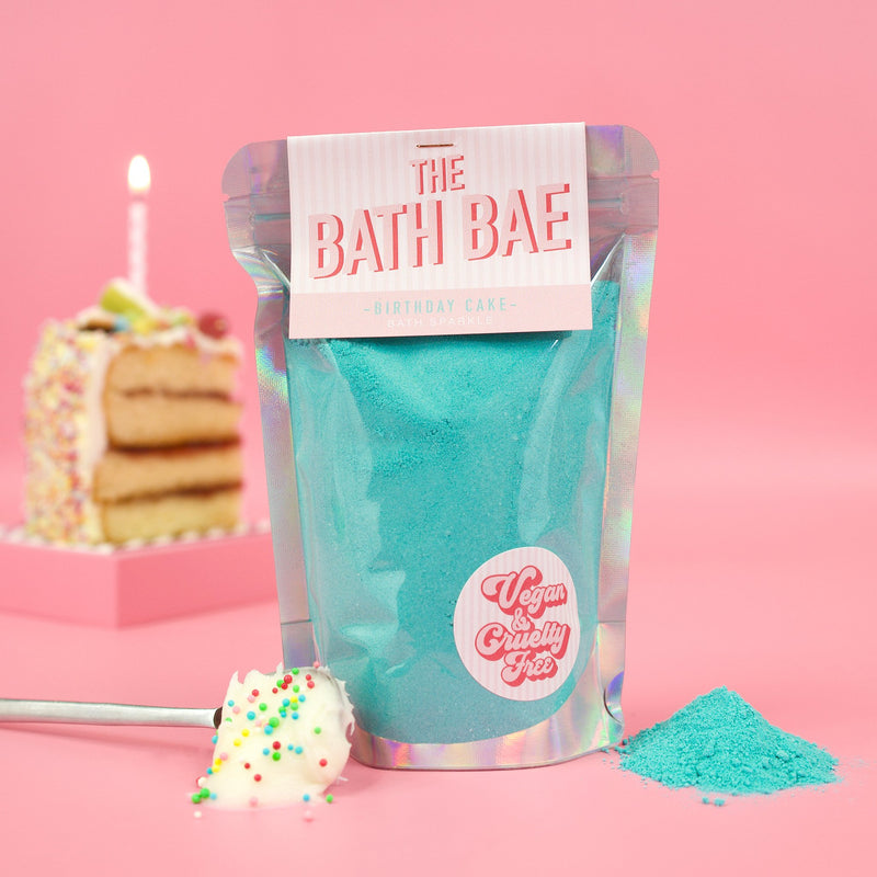 The Bath Bae Birthday Cake Bath Bomb Sparkle Dust