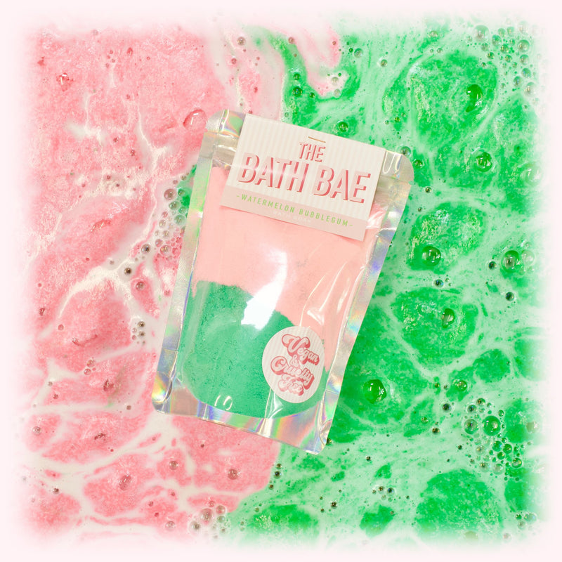 The Bath Bae Watermelon Bubblegum Bath Bomb Soak Dust